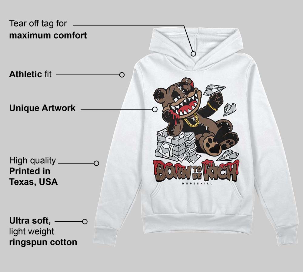 Olive 9s DopeSkill Hoodie Sweatshirt Born To Be Rich Graphic