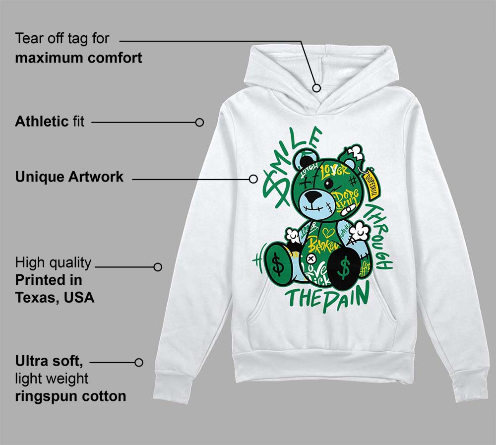Lucky Green 5s DopeSkill Hoodie Sweatshirt Smile Through The Pain Graphic