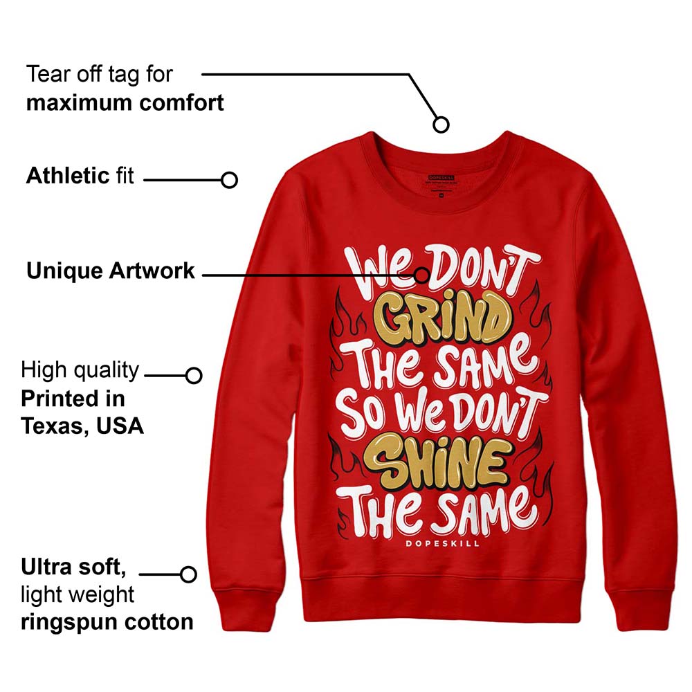 Red Collection DopeSkill Red Sweatshirt Grind Shine Graphic