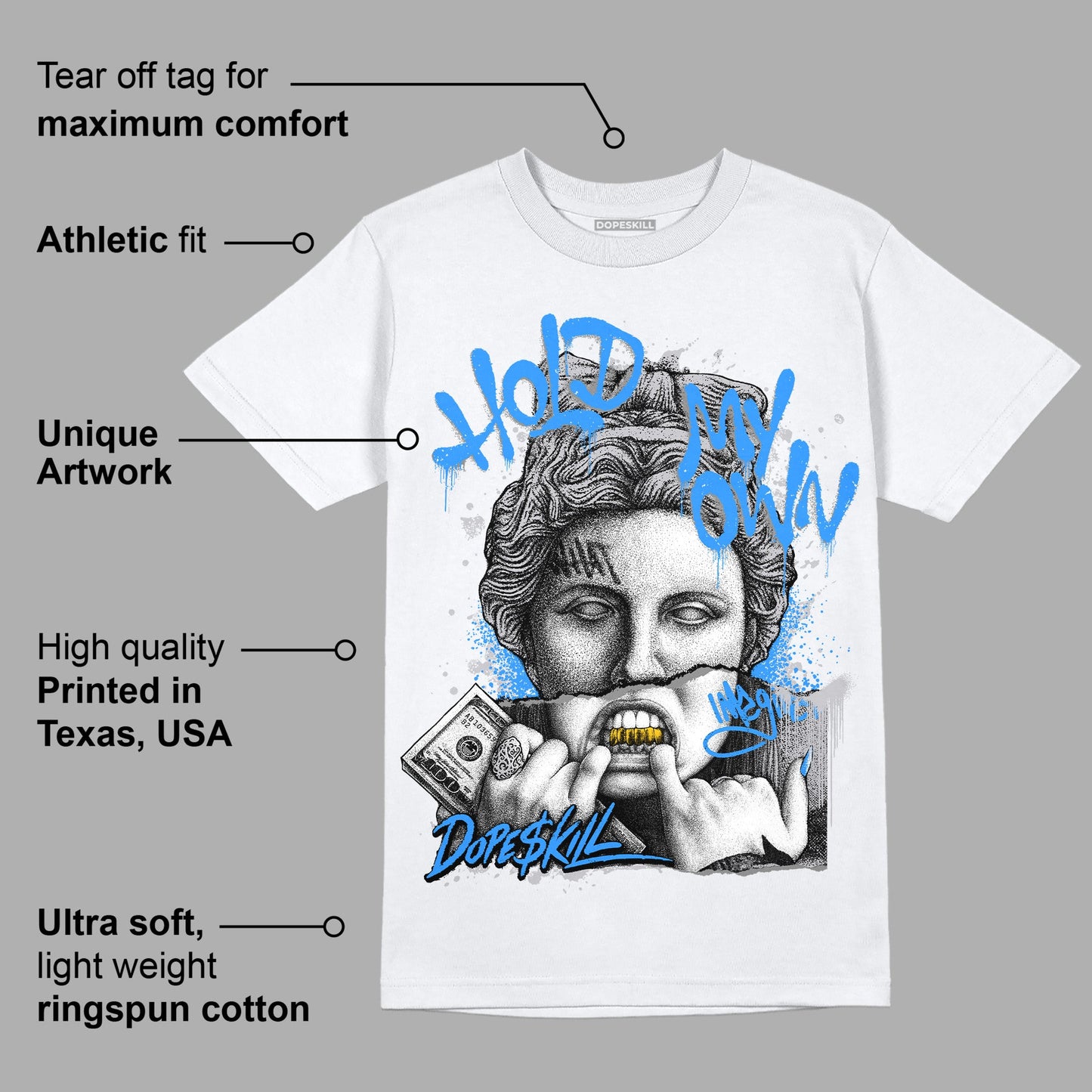 Cement Grey 11s DopeSkill T-Shirt Hold My Own Graphic