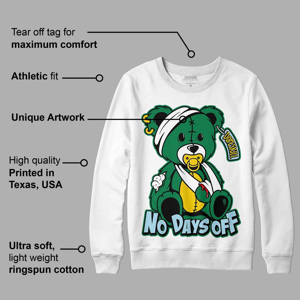 Lucky Green 5s DopeSkill Sweatshirt Hurt Bear Graphic