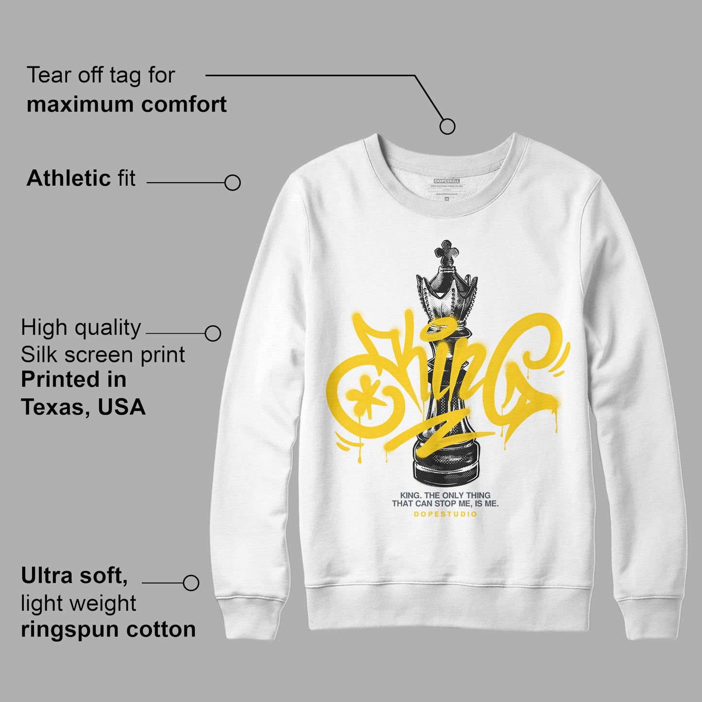 Lightning 4s DopeSkill Sweatshirt King Chess Graphic
