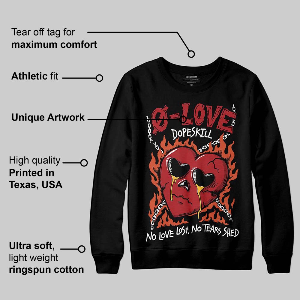 Brick By Brick 4s DopeSkill Sweatshirt Crying Heart Graphic