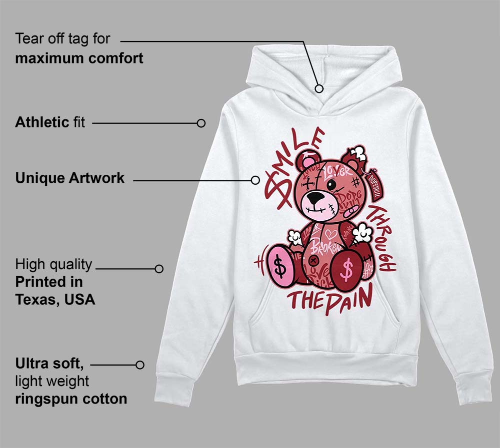 Valentine's Day Collection DopeSkill Hoodie Sweatshirt Smile Through The Pain Graphic