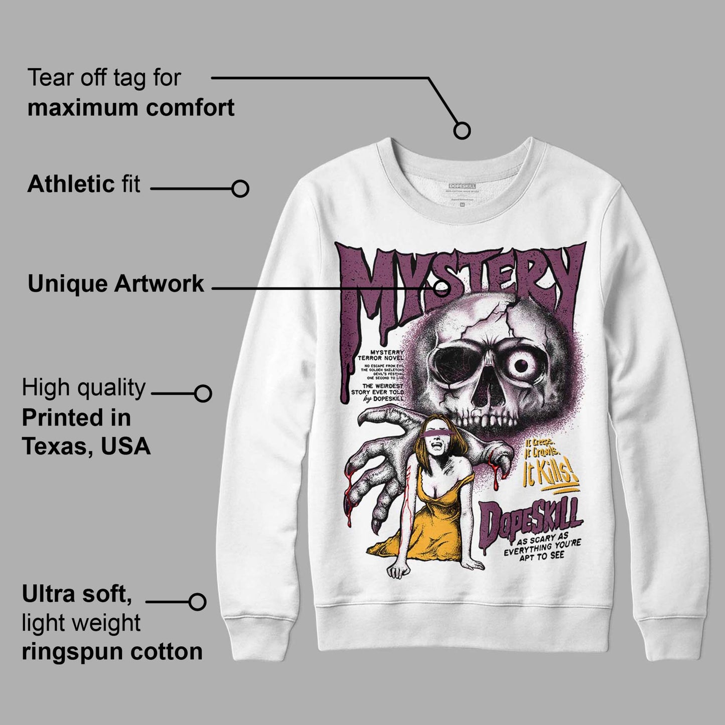Brotherhood 1s High OG DopeSkill Sweatshirt Mystery Ghostly Grasp Graphic