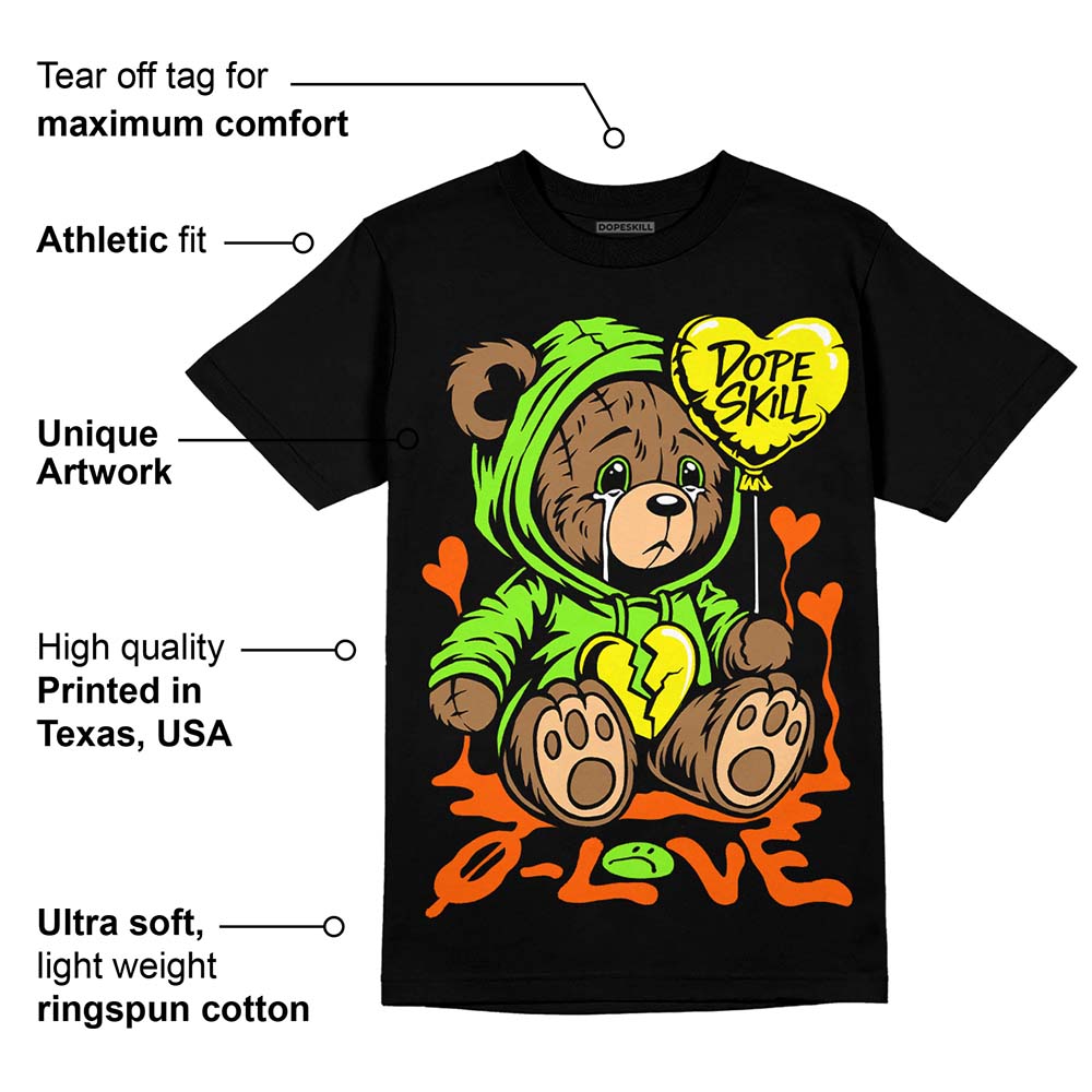 Neon Green Collection DopeSkill T-Shirt Broken Bear Graphic