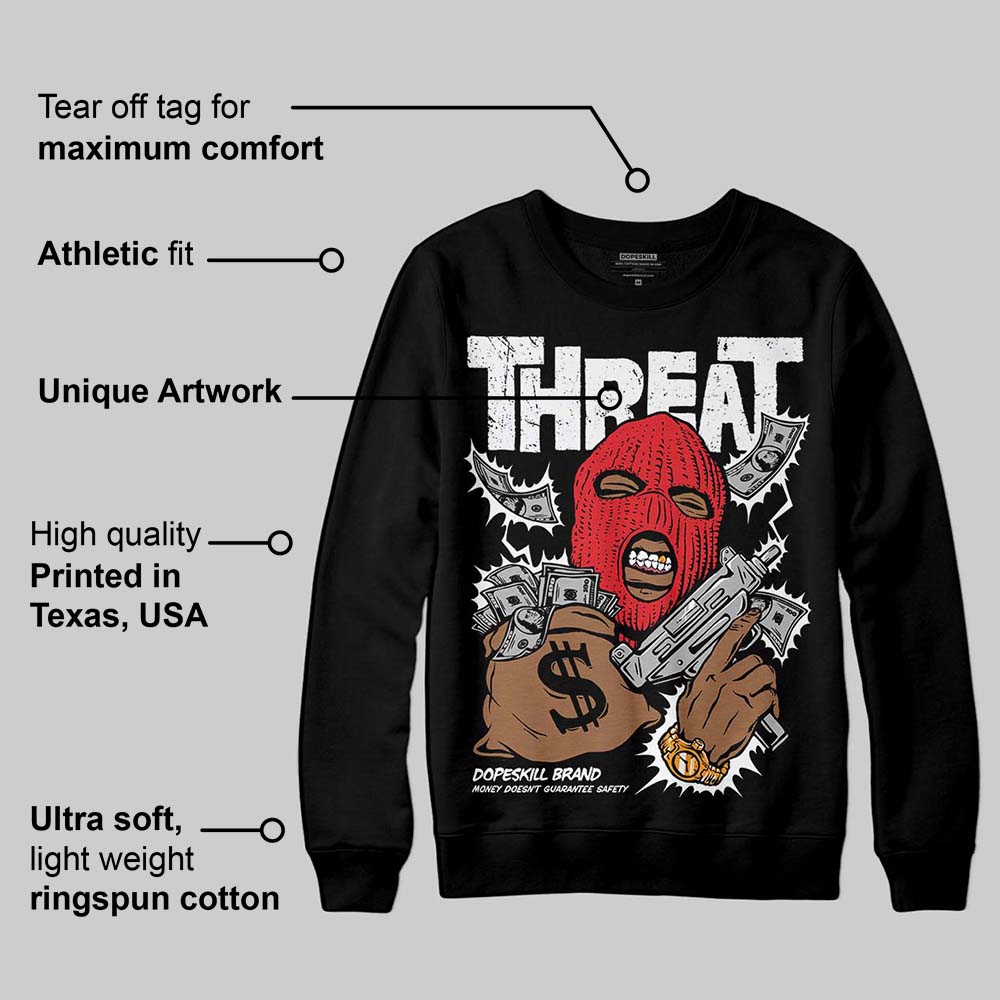Black and White Collection DopeSkill Sweatshirt Under Threat Graphic