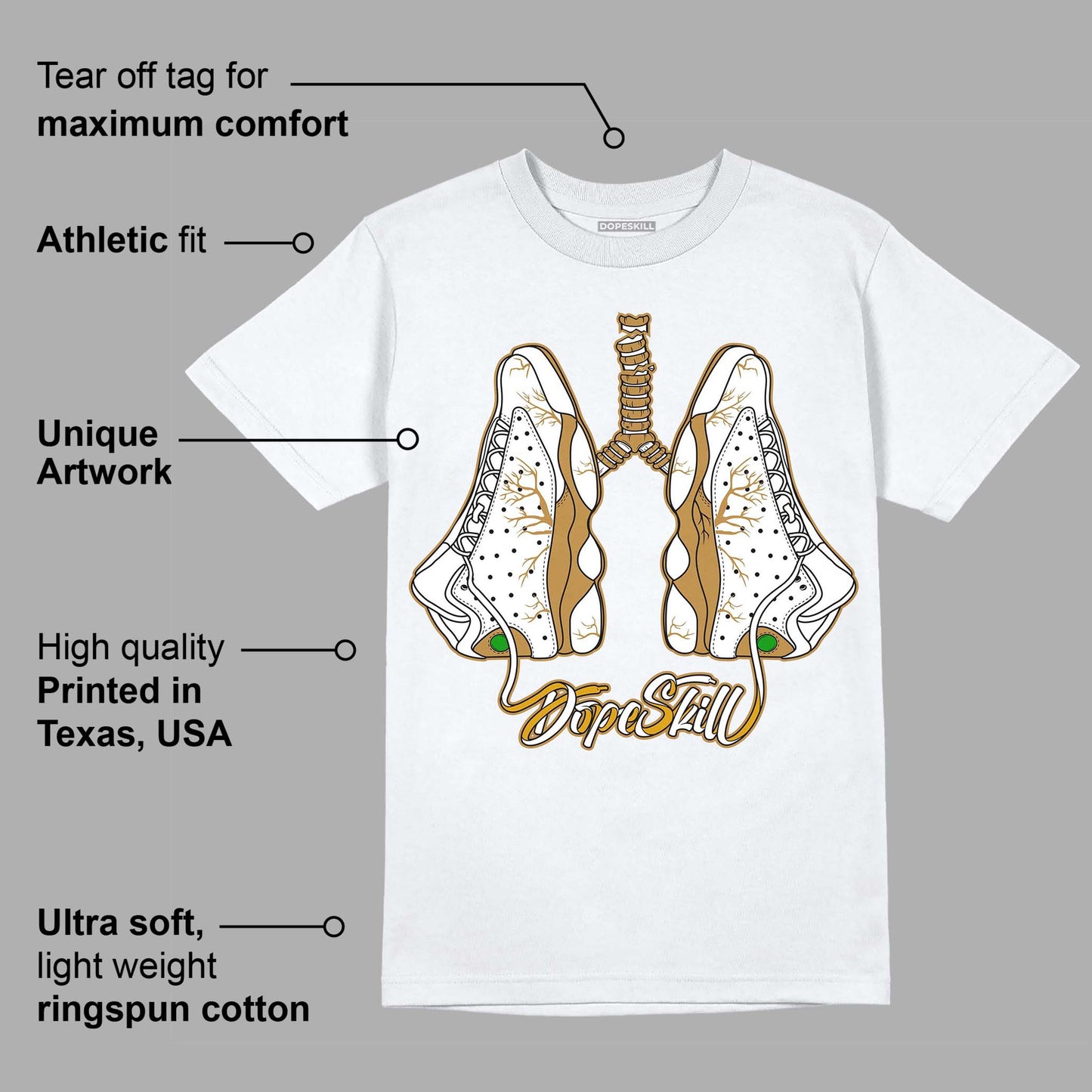 Wheat 13s DopeSkill T-Shirt Breathe Graphic