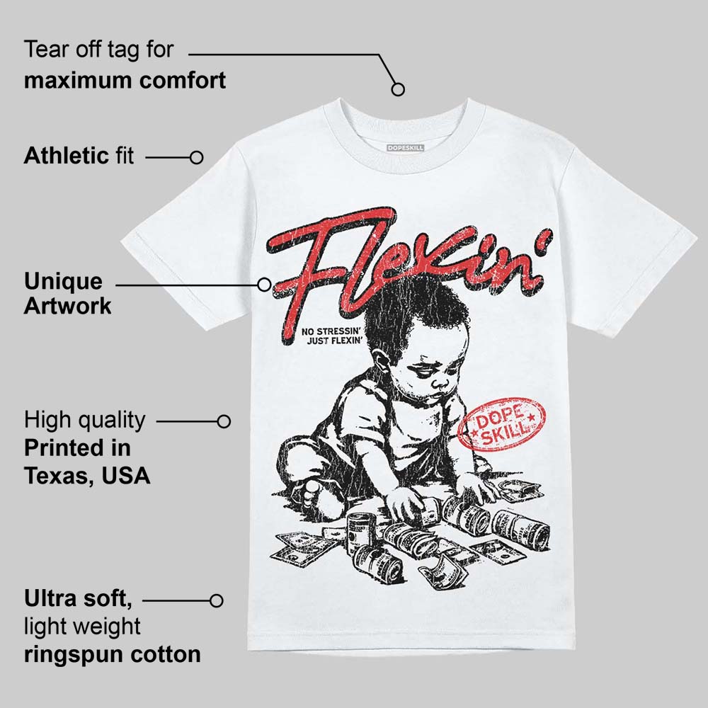 Red Cement 4S DopeSkill T-Shirt Flexin' Graphic