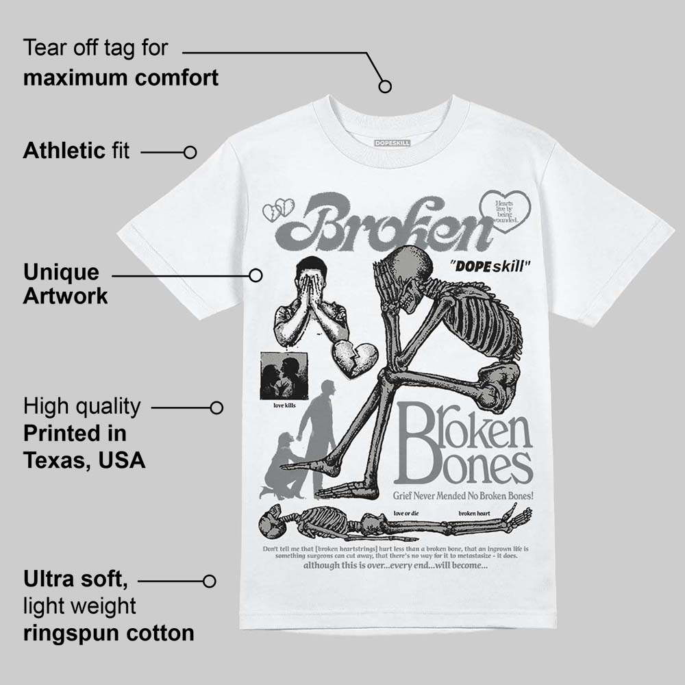 Cool Grey 9s DopeSkill T-Shirt Broken Bones Graphic