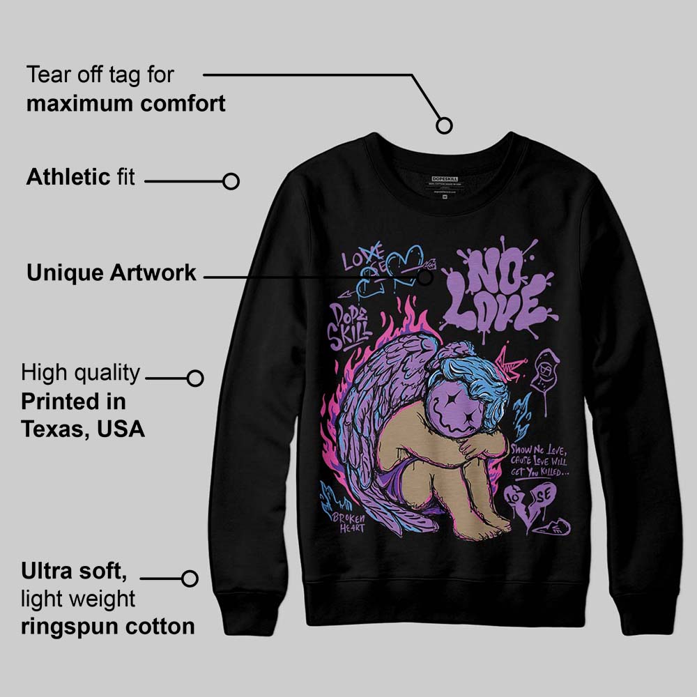 PURPLE Collection DopeSkill Sweatshirt No Love Graphic
