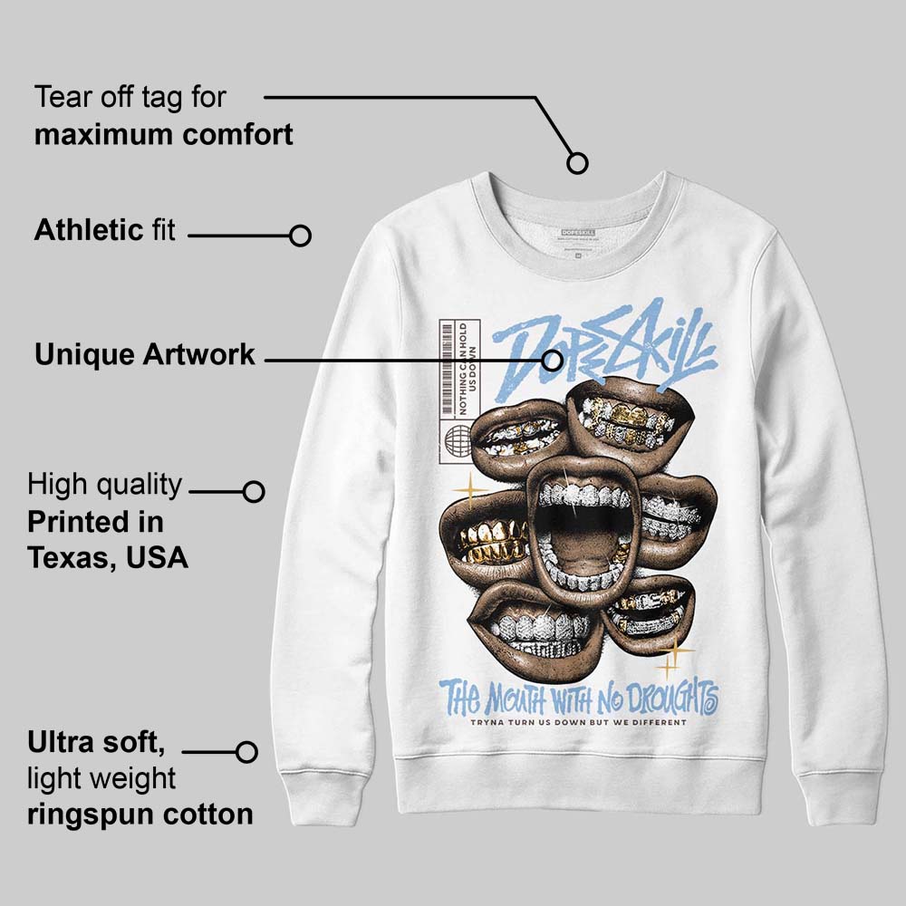 Handball Spezial Light Blue DopeSkill Sweatshirt The Mouth With No Droughts Graphic
