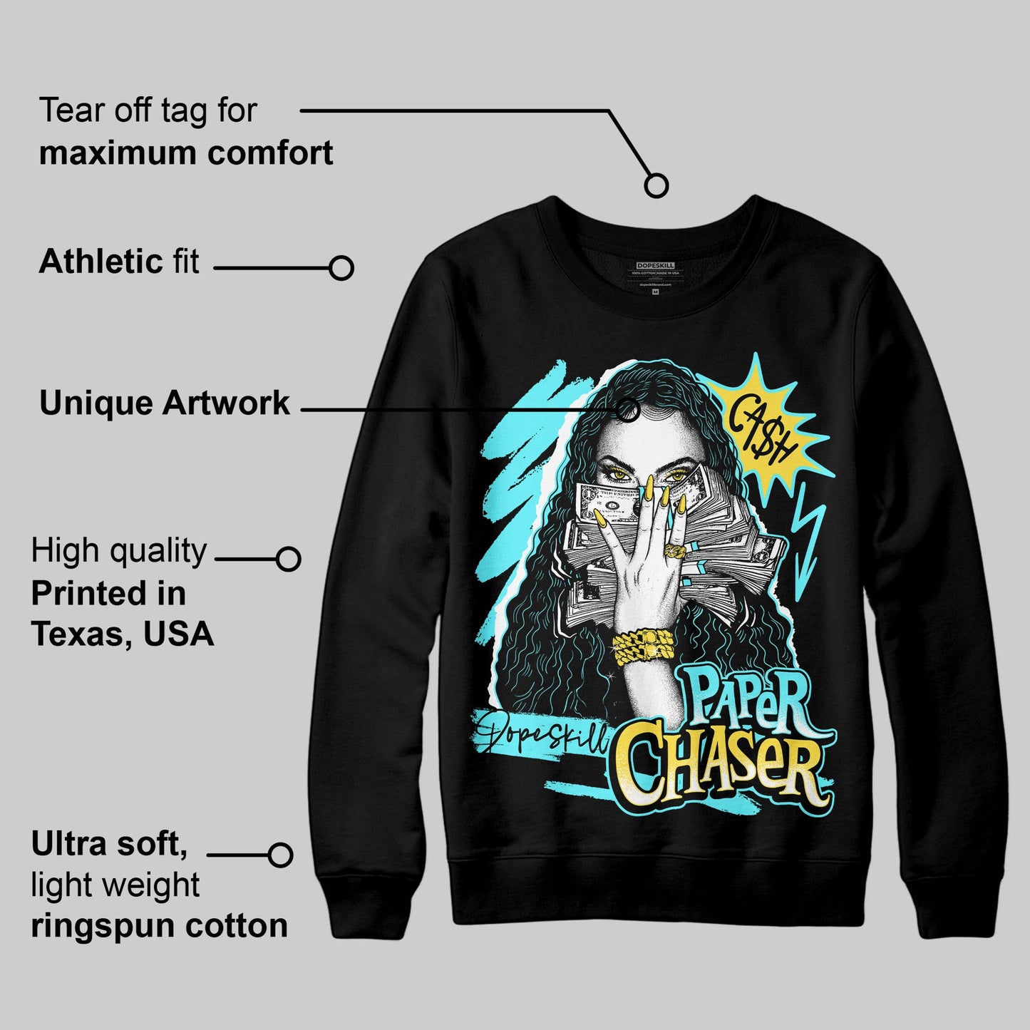 Aqua 5s DopeSkill Sweatshirt NPC Graphic