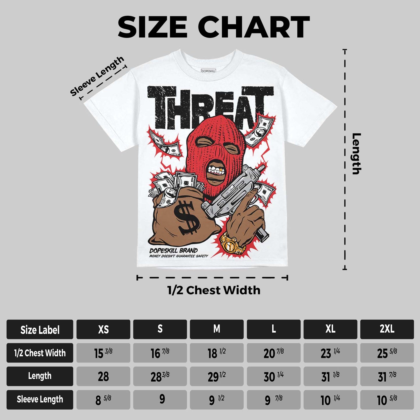 Black and White Collection DopeSkill Oversize Print T-Shirt Under Threat Graphic
