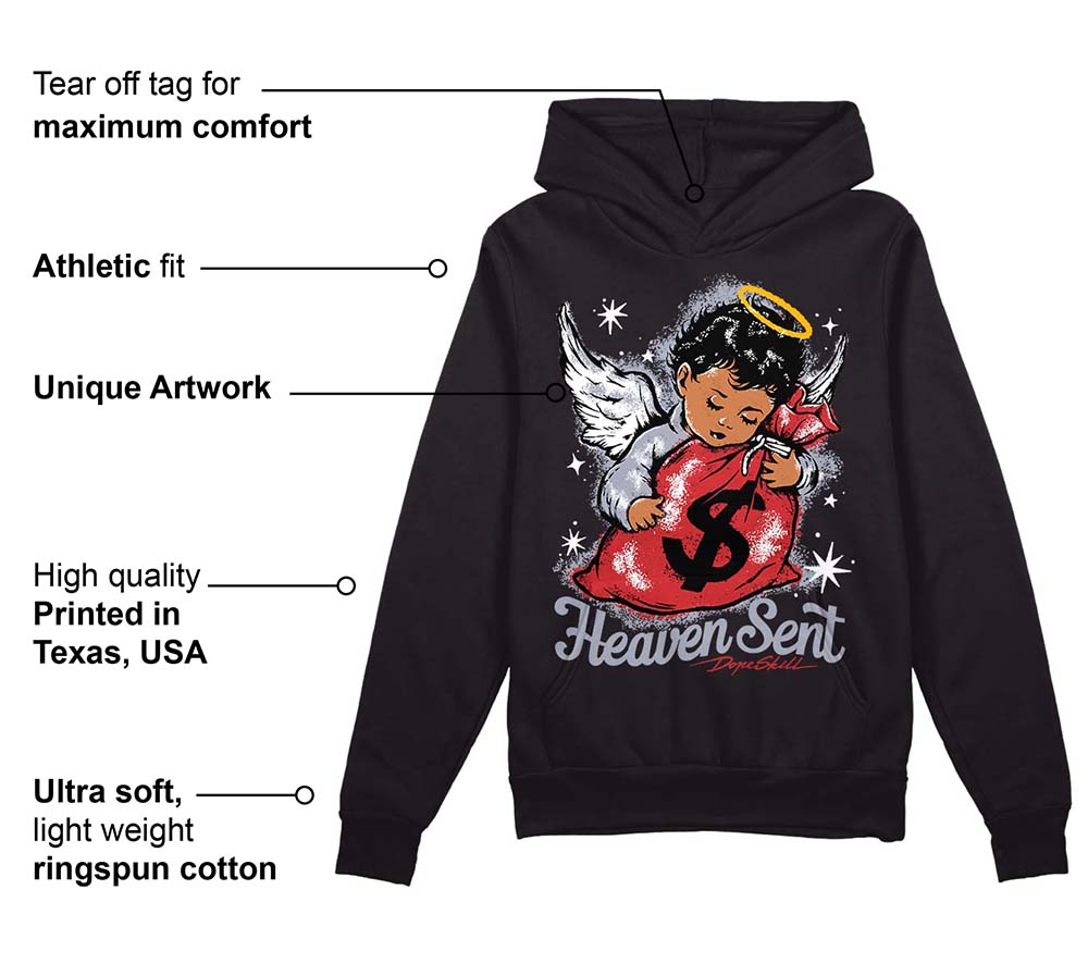 Bred Reimagined 4s DopeSkill Hoodie Sweatshirt Heaven Sent Graphic