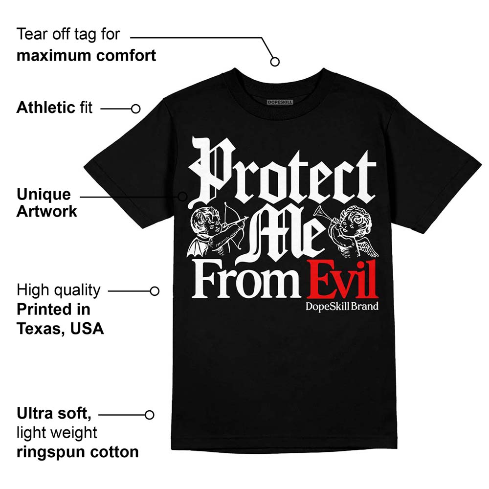 Black and White Collection DopeSkill T-Shirt Protect Me From Evil Graphic