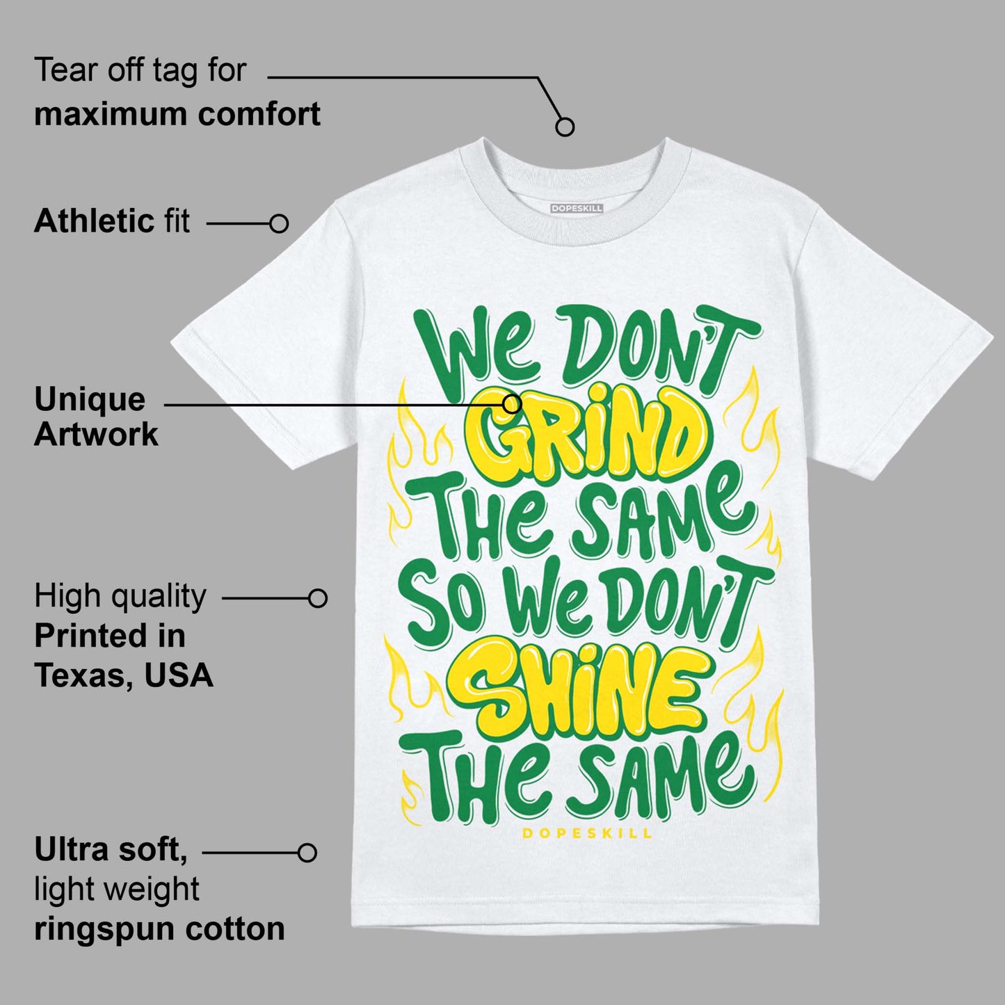 Dunk Low Reverse Brazil DopeSkill T-Shirt Grind Shine Graphic