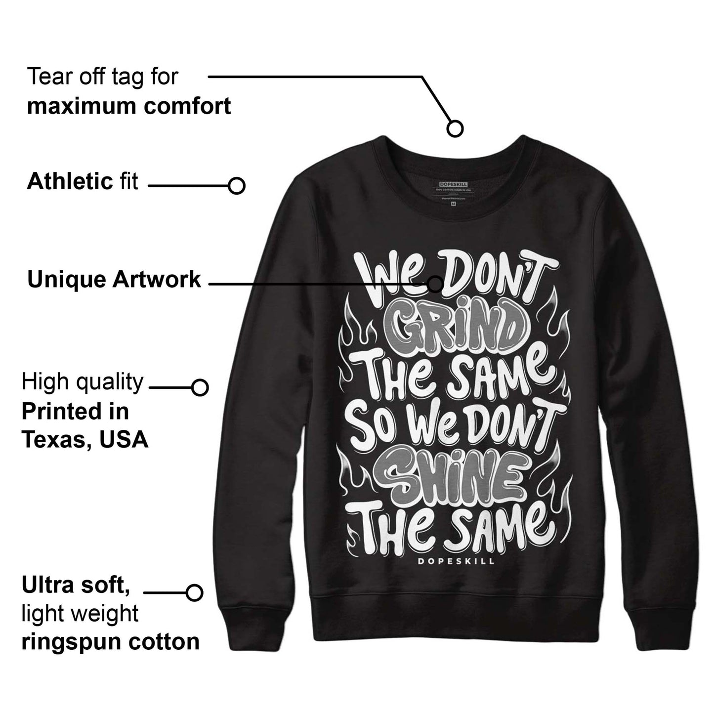 Dunk Low Panda White Black DopeSkill Sweatshirt Grind Shine Graphic