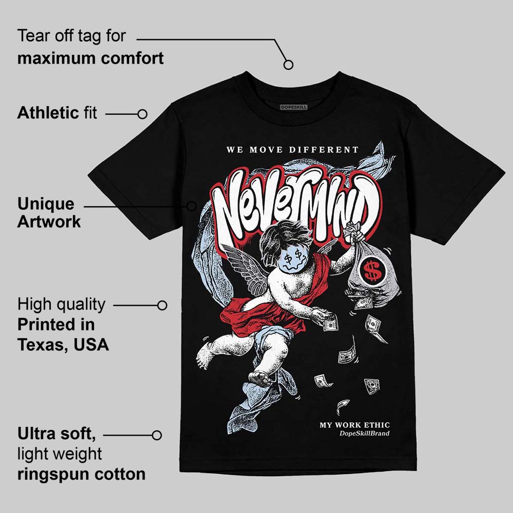 Black Metallic Reimagined 5s DopeSkill T-Shirt Nevermind Graphic