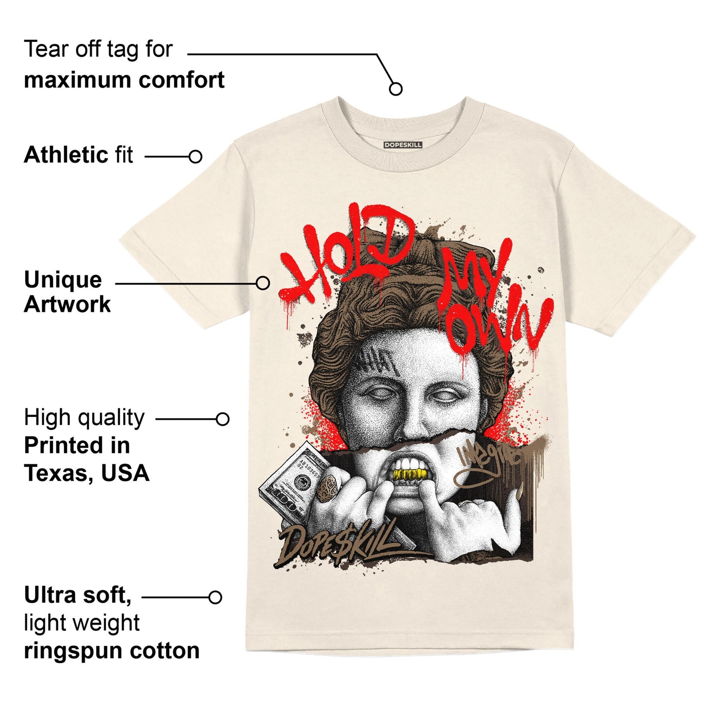 AJ 1 Low OG ‚ÄúReverse Mocha‚Äù DopeSkill Sail T-shirt Hold My Own Graphic