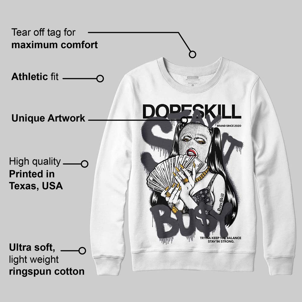 Black Cat 3s DopeSkill Sweatshirt Stay It Busy Graphic