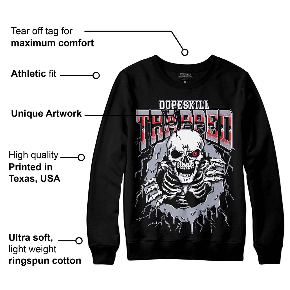 Bred Reimagined 4s DopeSkill Sweatshirt Trapped Halloween Graphic
