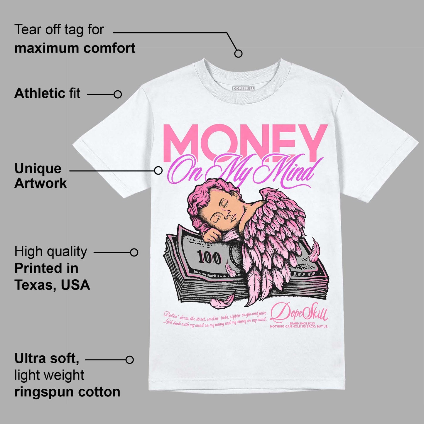 Dunk Low Pink Foam DopeSkill T-Shirt MOMM Graphic