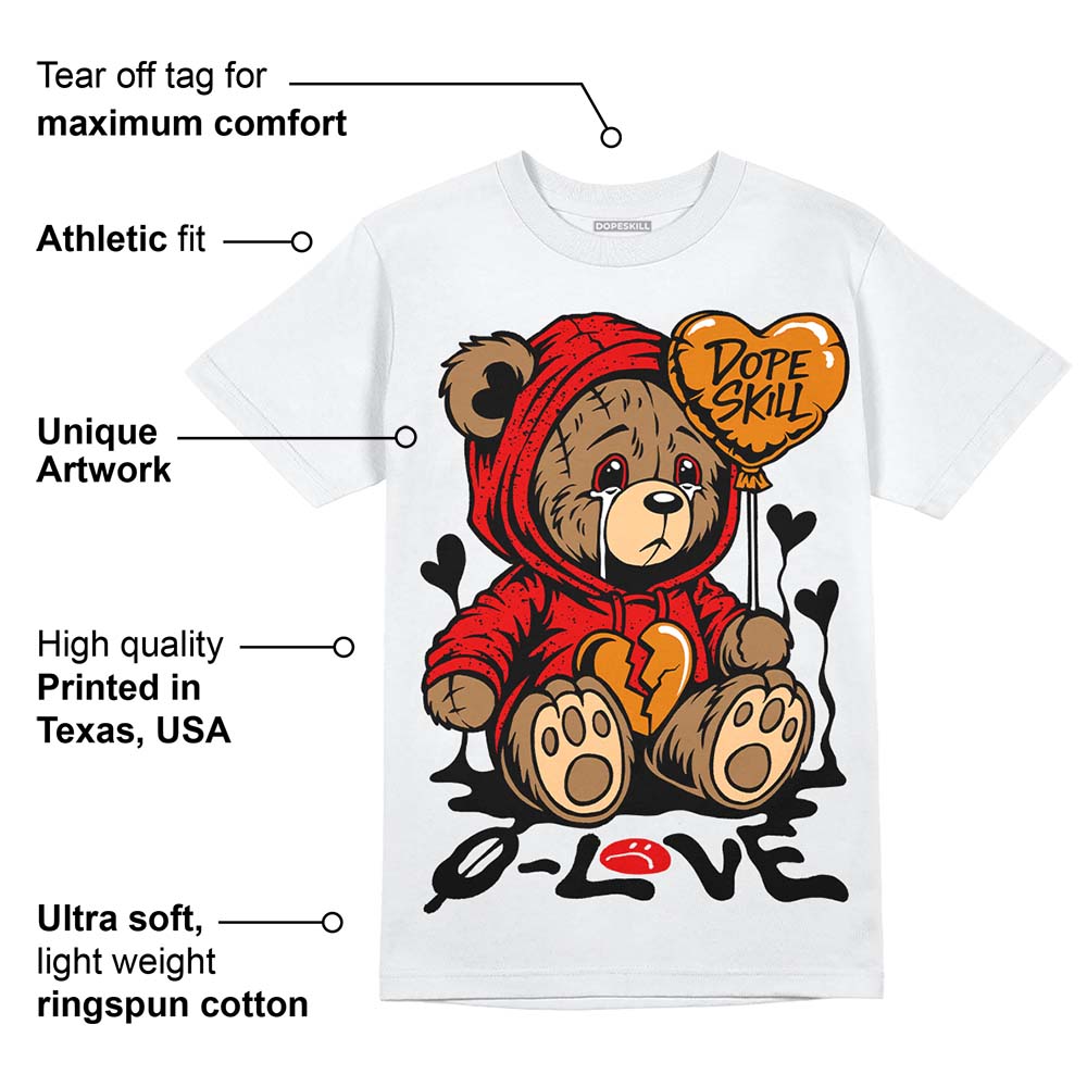 Red Cement 4S DopeSkill T-Shirt Broken Bear Graphic