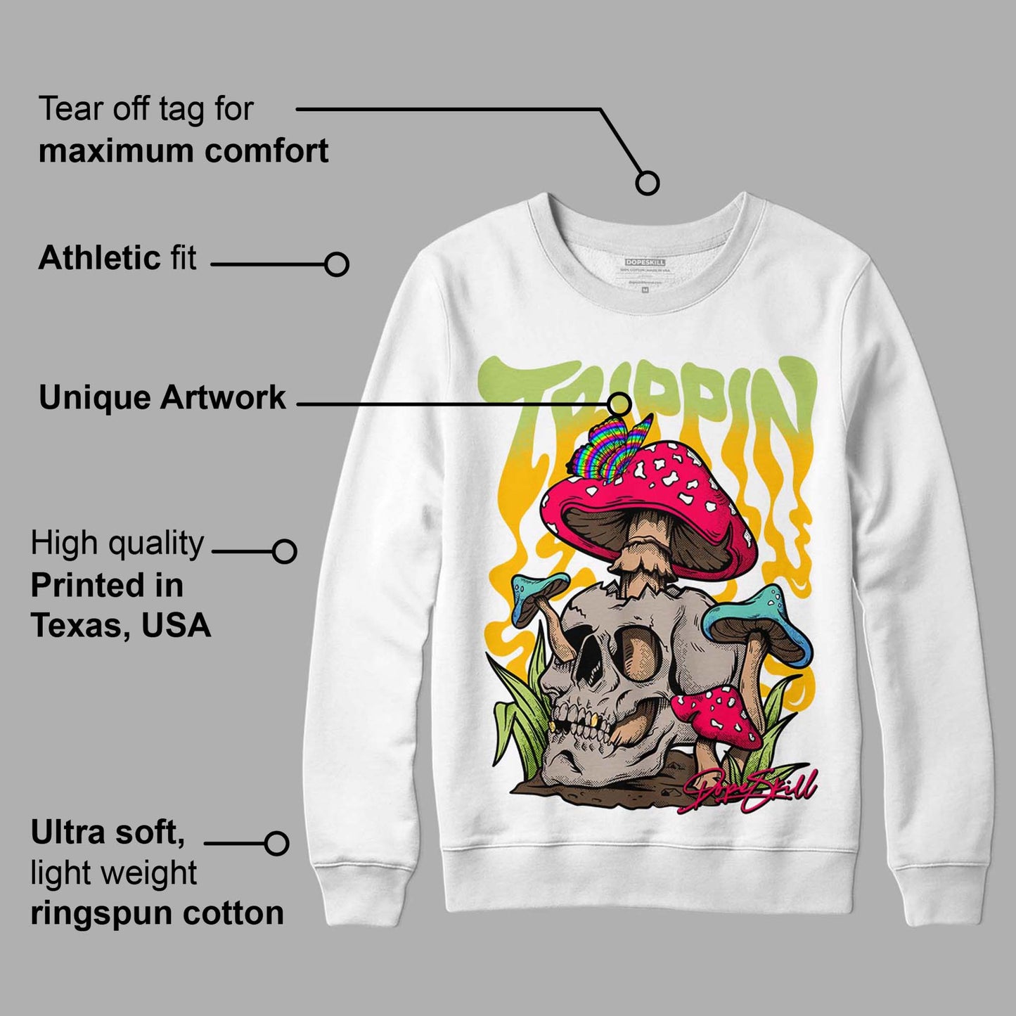 Limited DopeSkill Sweatshirt Trippin Graphic