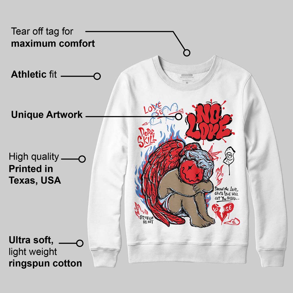 Cherry 11s DopeSkill Sweatshirt No Love Graphic