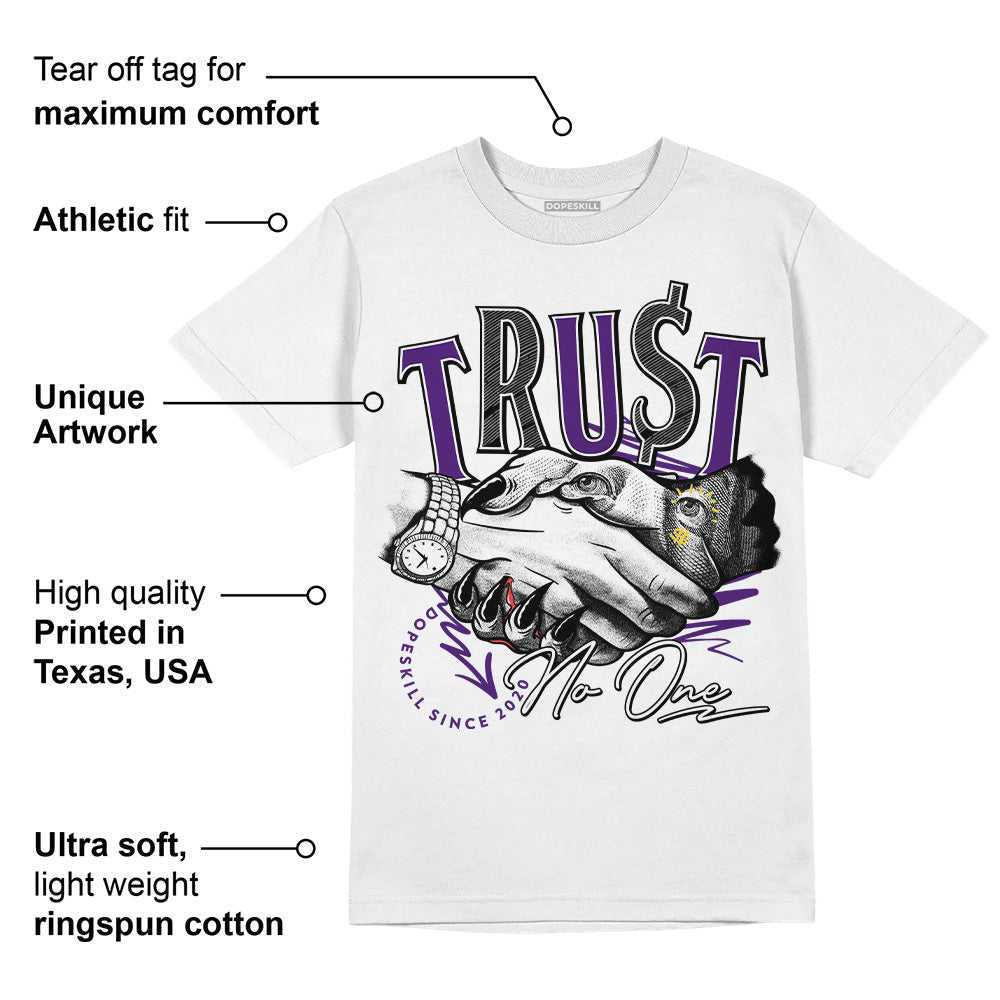 Field Purple 12s DopeSkill T-Shirt Trust No One Graphic