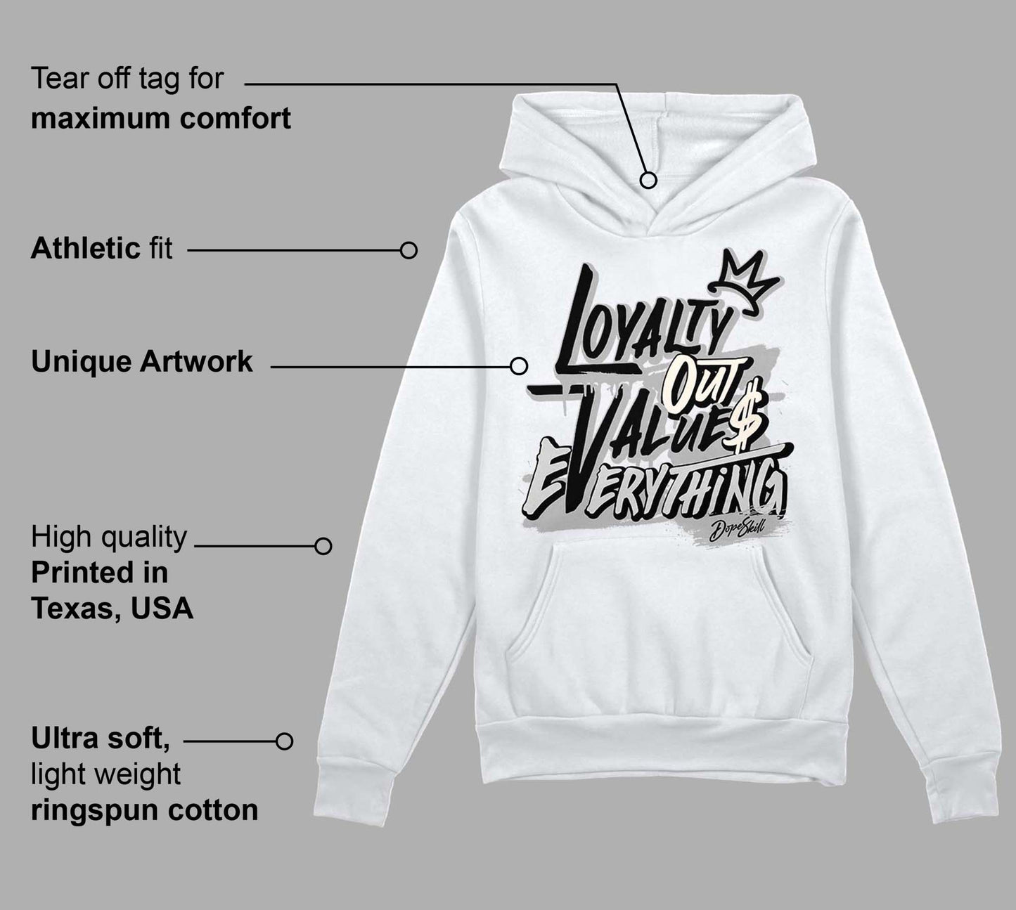 Off Noir 3s DopeSkill Hoodie Sweatshirt LOVE Graphic