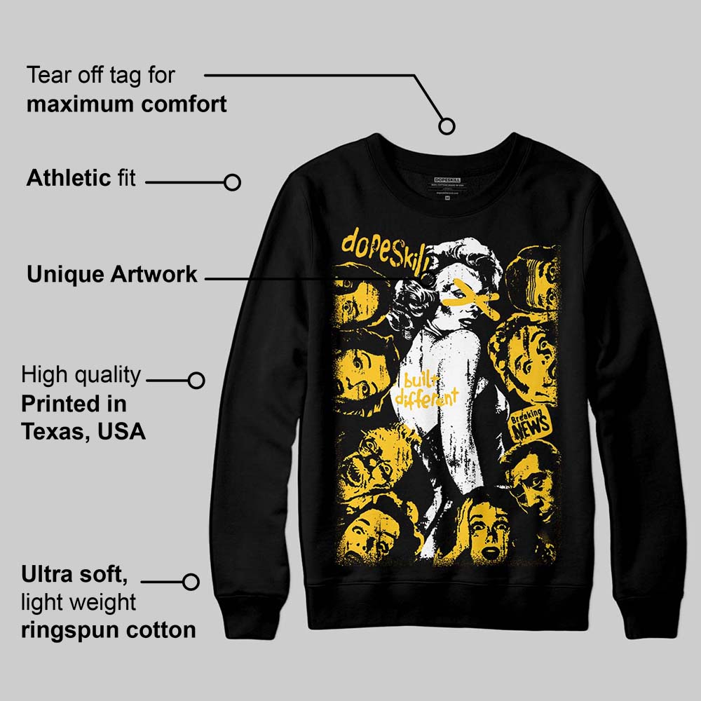 Yellow Collection DopeSkill Sweatshirt Built Different Graphic