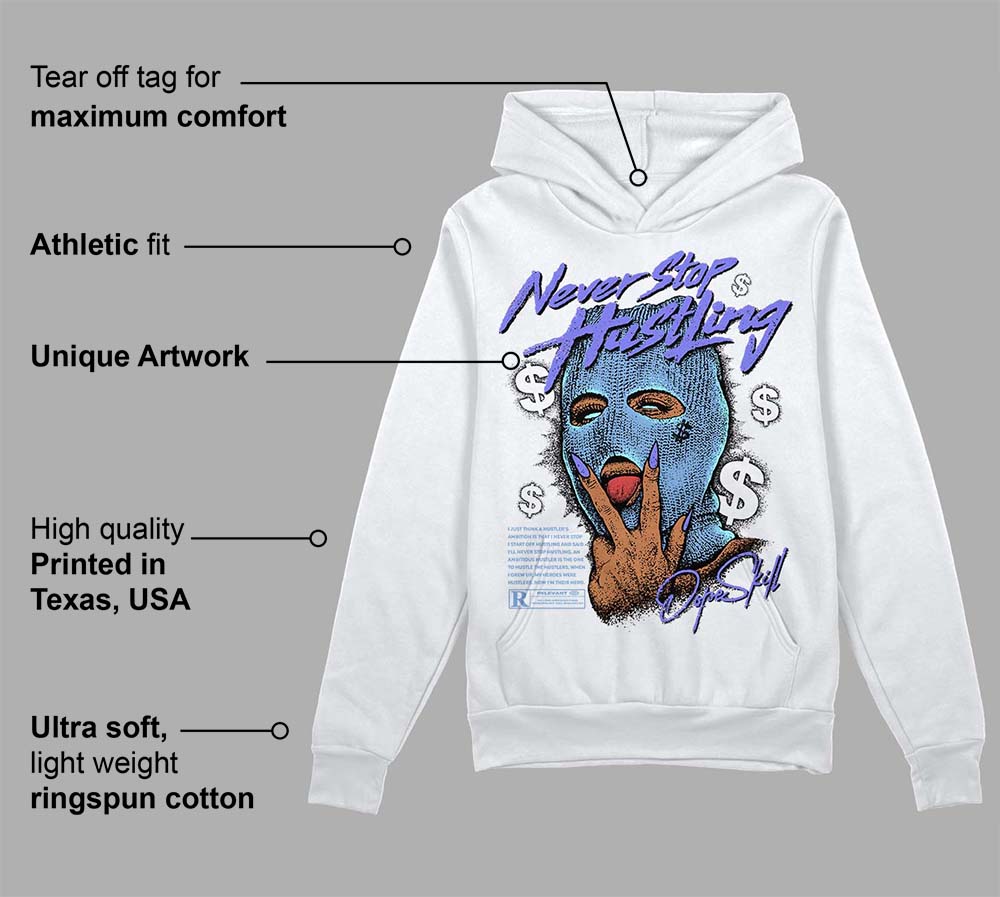 University Blue Collection DopeSkill Hoodie Sweatshirt Never Stop Hustling Graphic