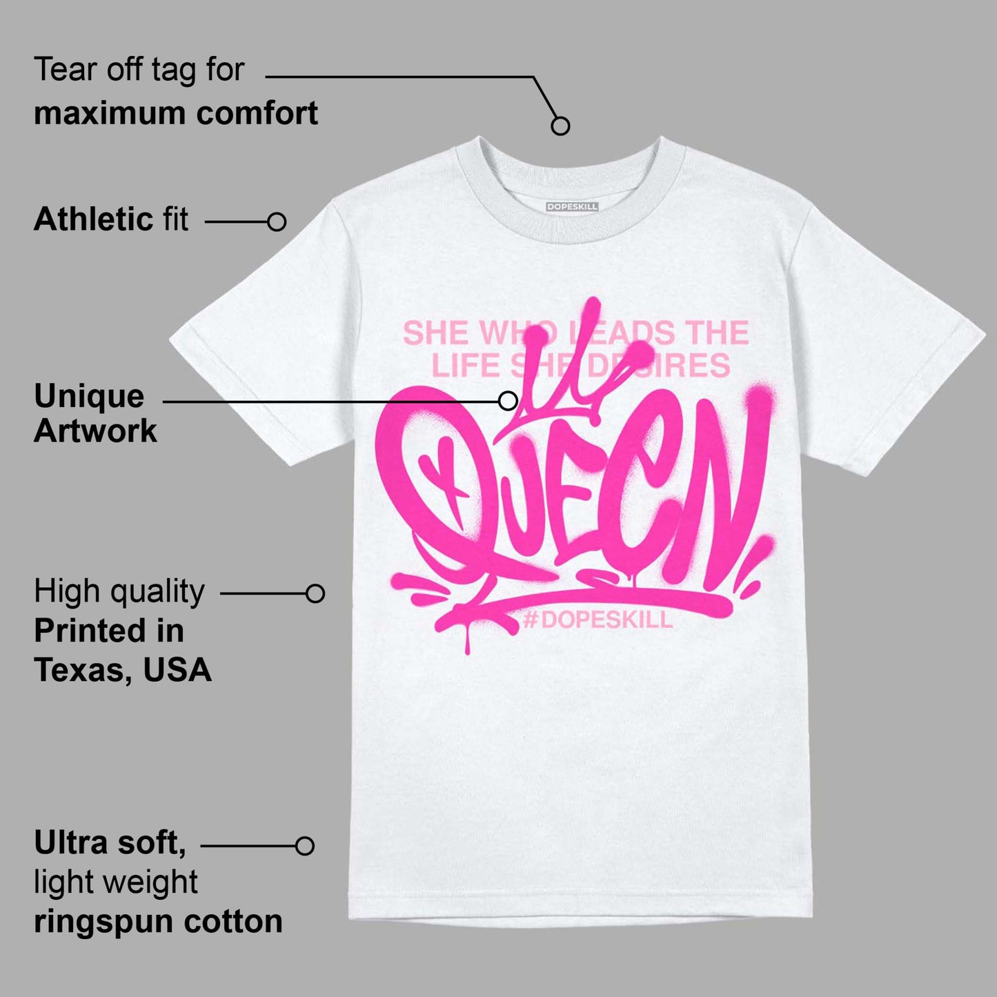 Triple Pink Dunk Low DopeSkill T-Shirt Queen Graphic