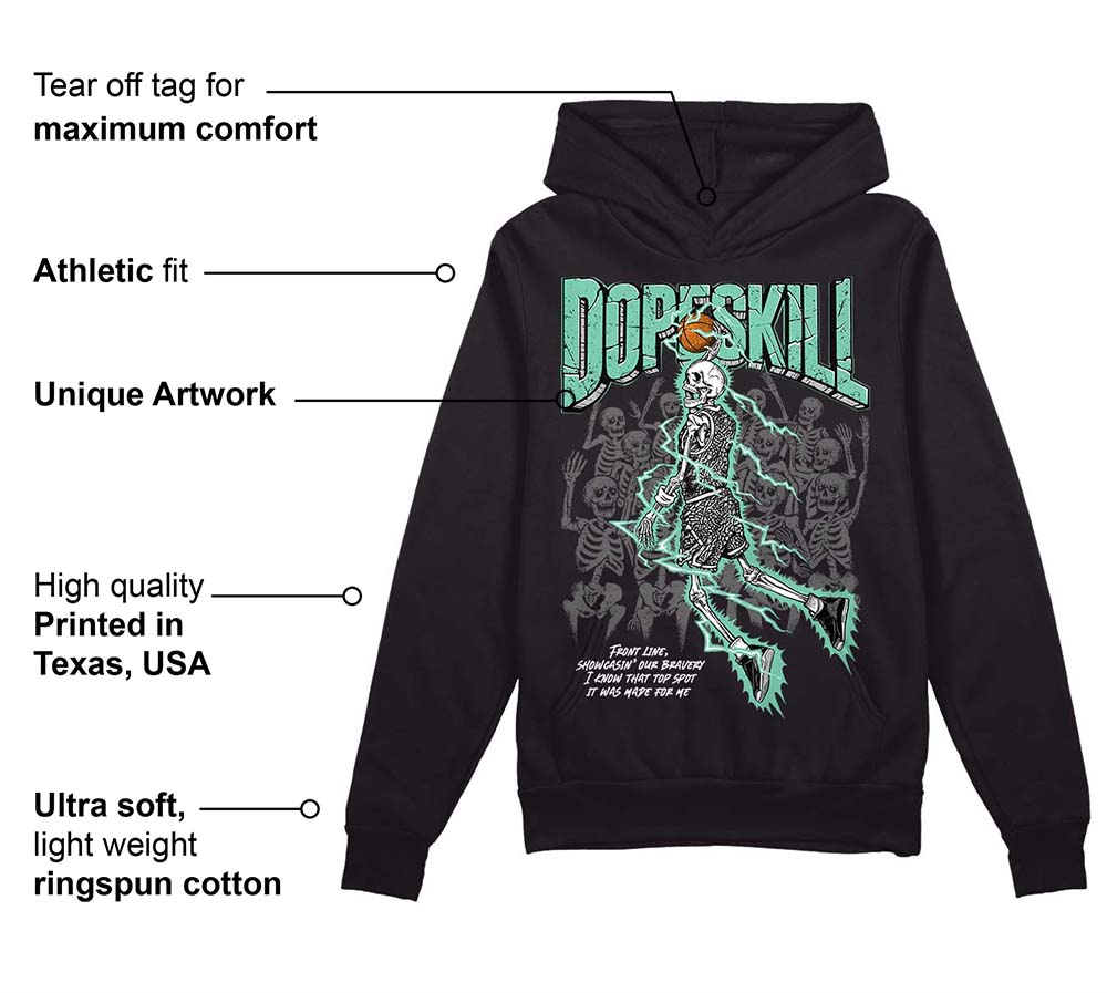 Green Glow 3s DopeSkill Hoodie Sweatshirt Thunder Dunk Graphic