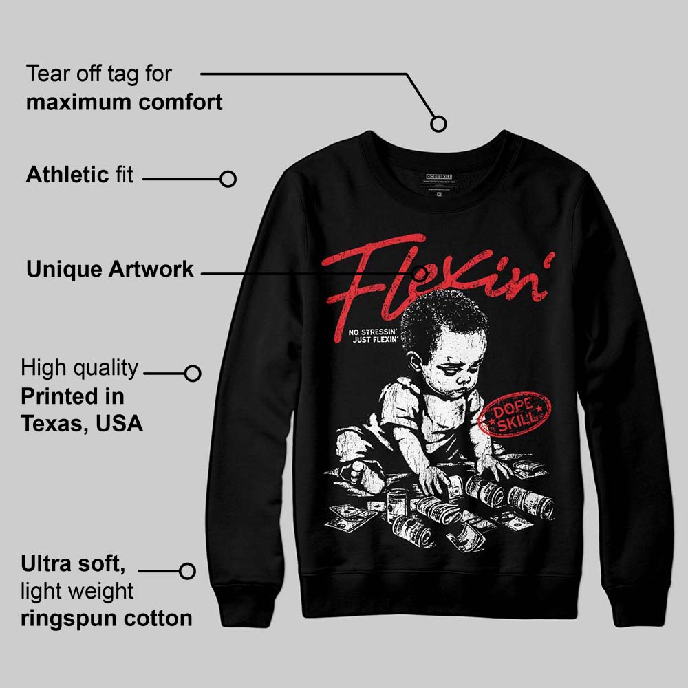 Black and White Collection DopeSkill Sweatshirt Flexin' Graphic