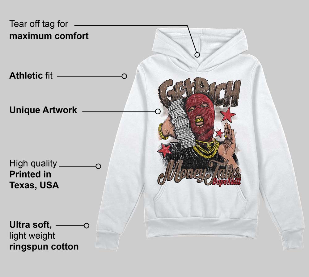 Olive 9s DopeSkill Hoodie Sweatshirt Get Rich Graphic
