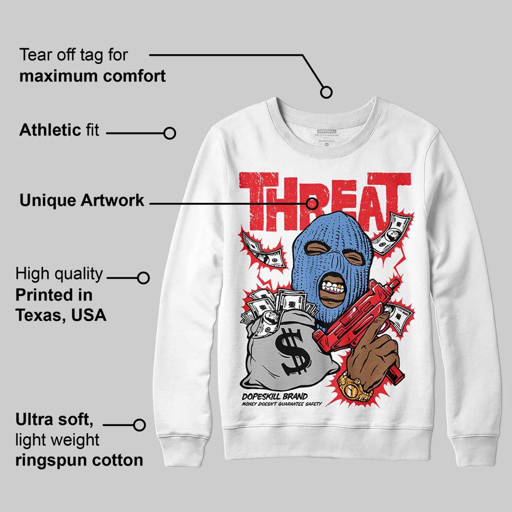 Cherry 11s DopeSkill Sweatshirt Under Threat Graphic