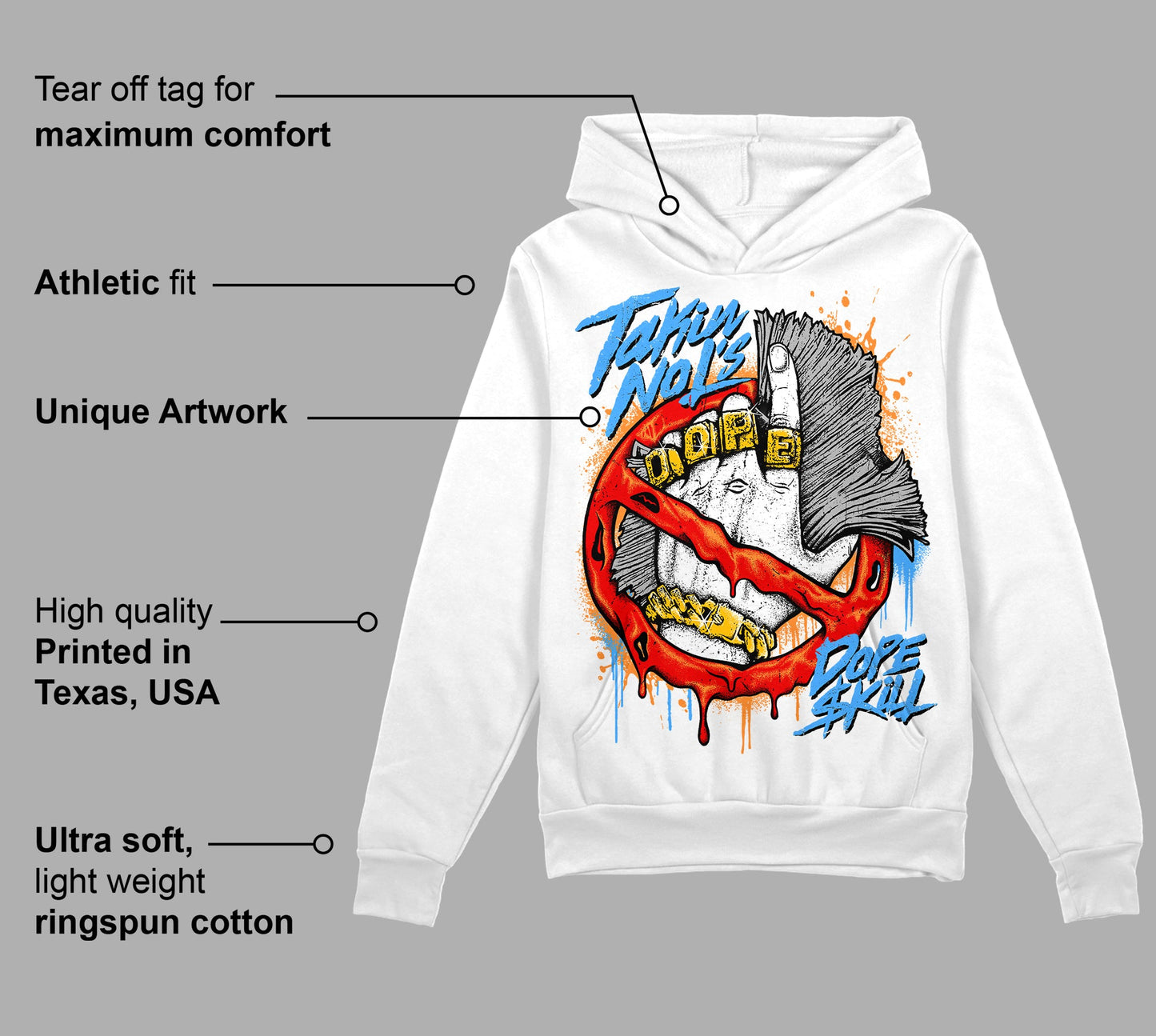 Cherry 11s DopeSkill Hoodie Sweatshirt Takin No L's Graphic