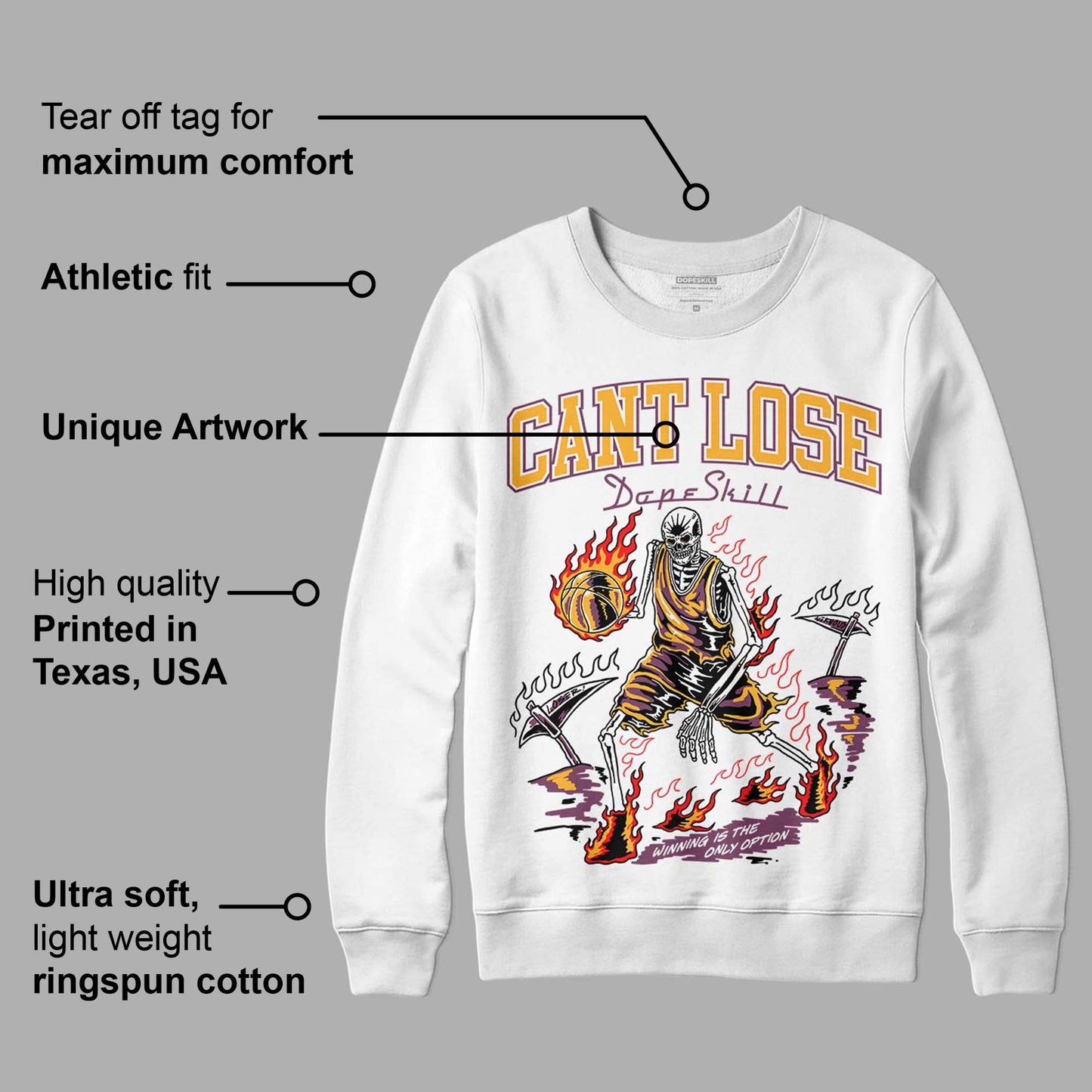 Brotherhood 1s High OG DopeSkill Sweatshirt Cant Lose Graphic