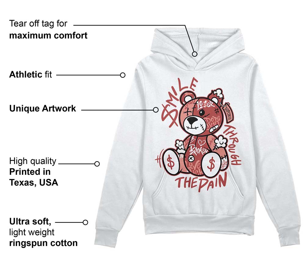 Dune Red 13s DopeSkill Hoodie Sweatshirt Smile Through The Pain Graphic
