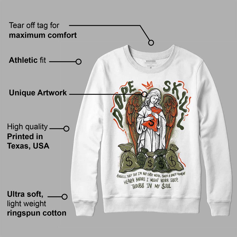 Olive Collection DopeSkill Sweatshirt Angels Graphic