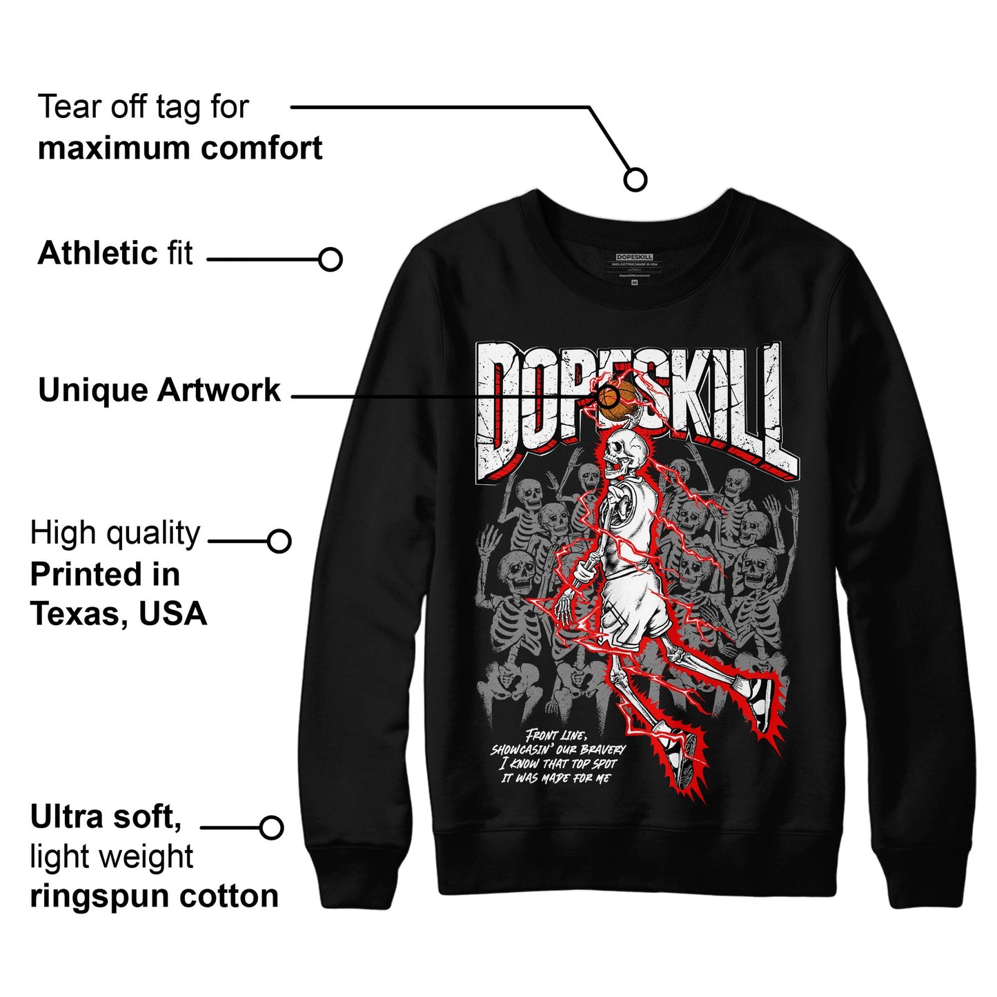 Dunk Low Panda White Black DopeSkill Sweatshirt Thunder Dunk Graphic