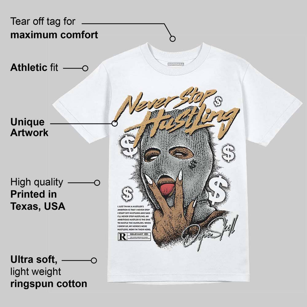 1906R ‚ÄòWhite Gold‚Äô DopeSkill T-Shirt Never Stop Hustling Graphic
