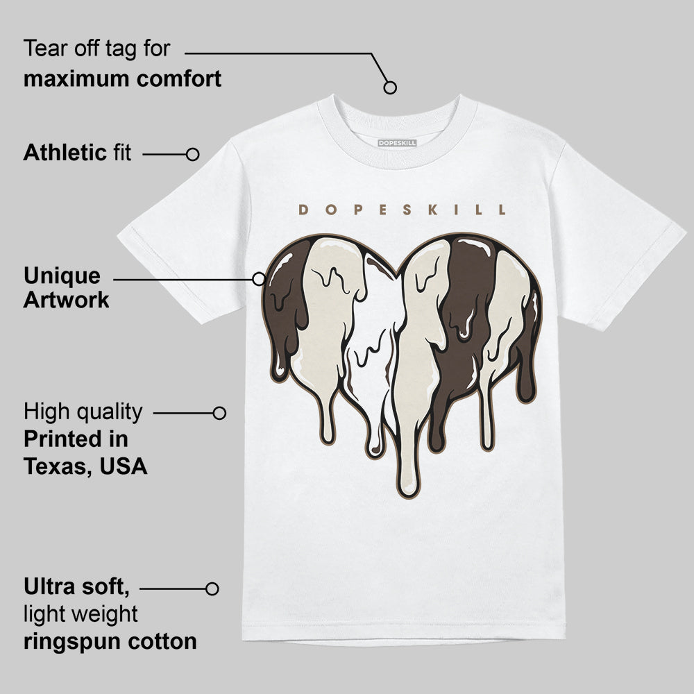 AJ 1 Low OG ‚ÄúReverse Mocha‚Äù DopeSkill T-Shirt Slime Drip Heart Graphic