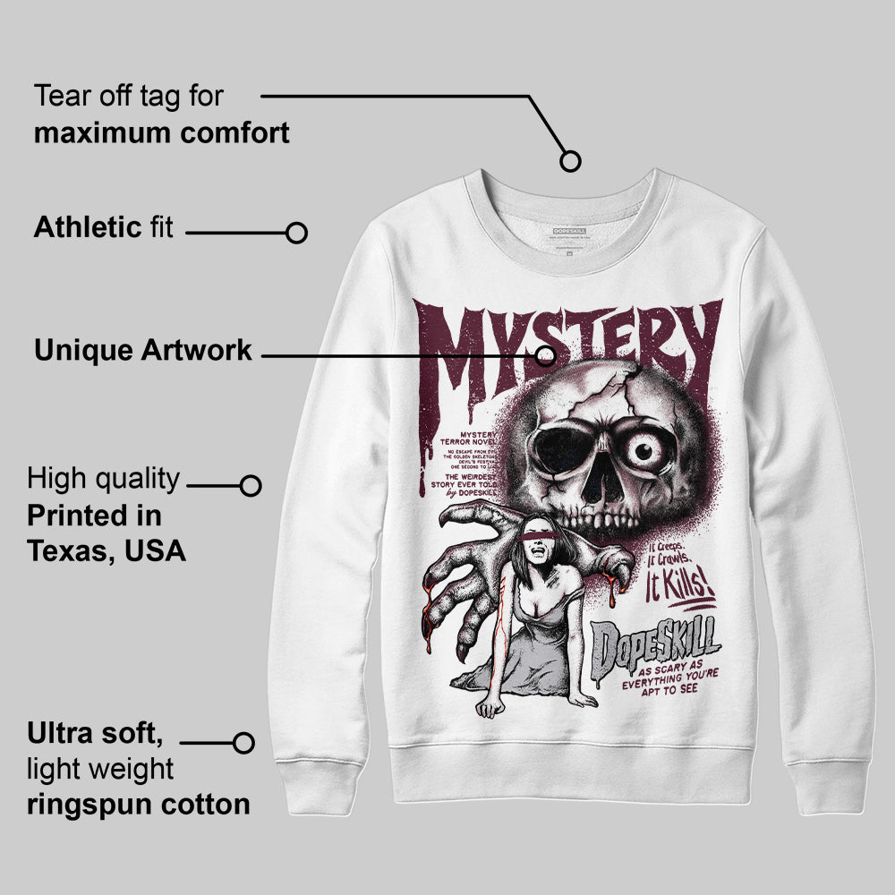 Burgundy 5s DopeSkill Sweatshirt Mystery Ghostly Grasp Graphic