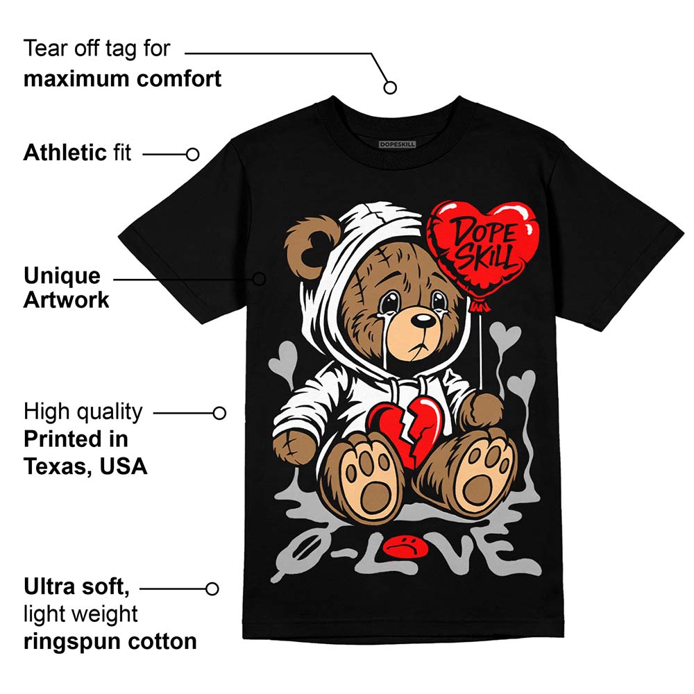 Black and White Collection DopeSkill T-Shirt Broken Bear Graphic