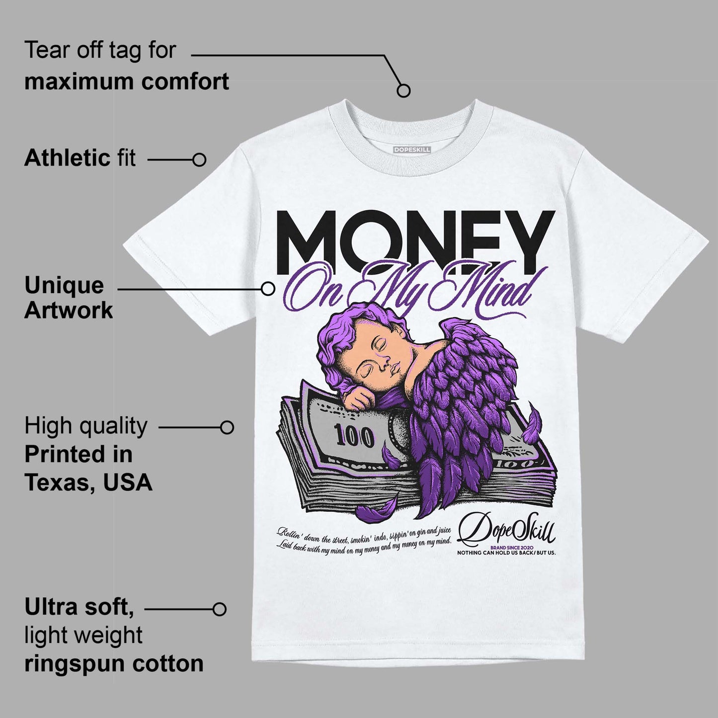 Field Purple 12s DopeSkill T-Shirt MOMM Graphic