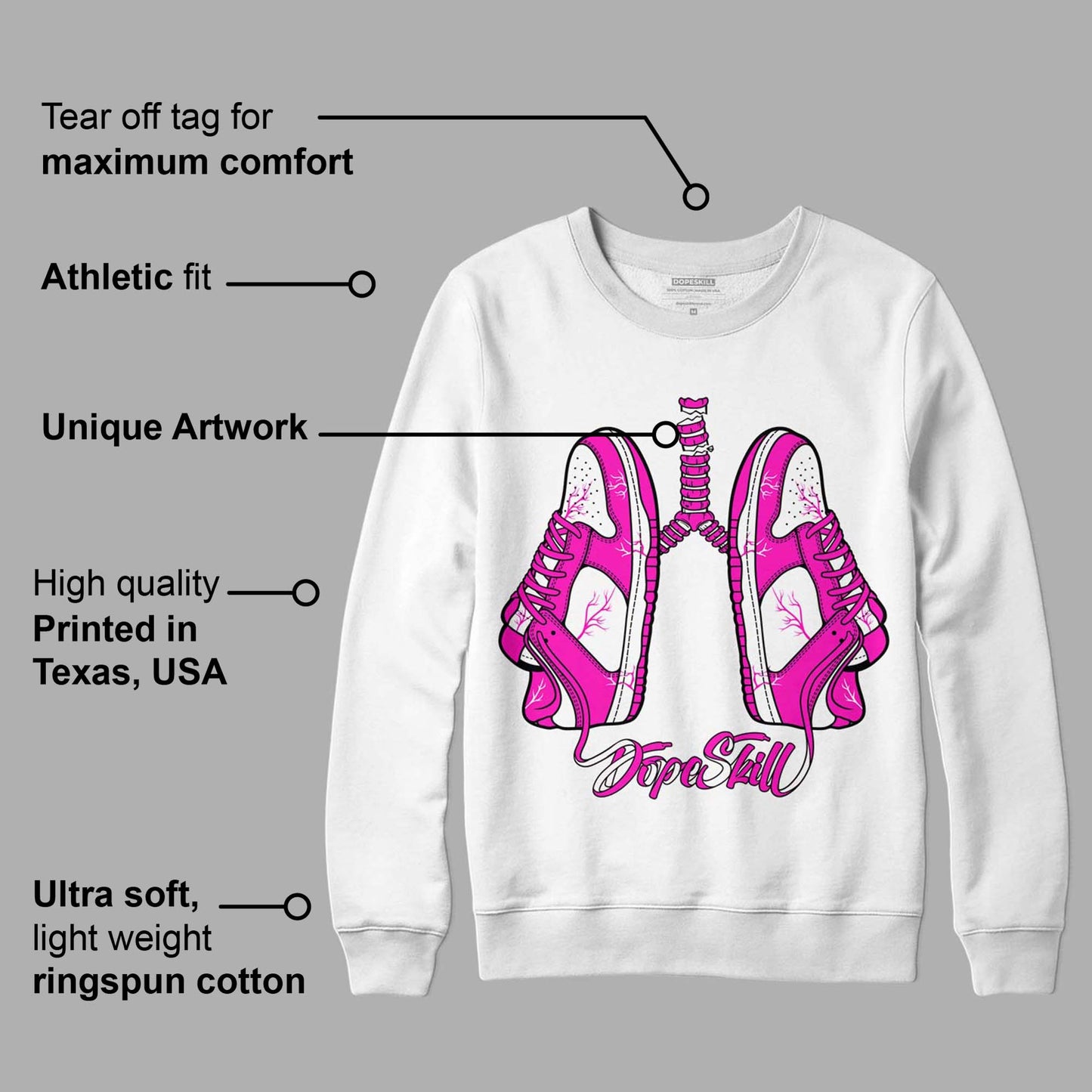 Dunk Low Active Fuchsia DopeSkill Sweatshirt Breathe Graphic